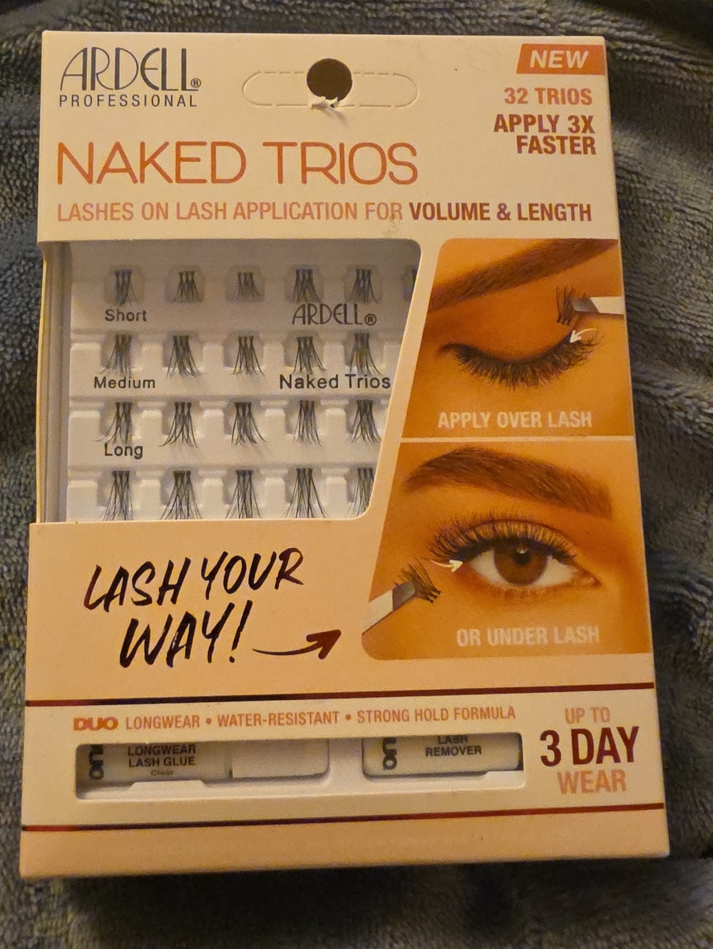 Ardell Naked Trios Lashes Kit, 32 Trios